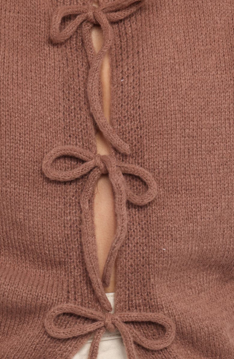 Petal & Pup Koskie Tie Front Knit Top, Alternate, color, Brown