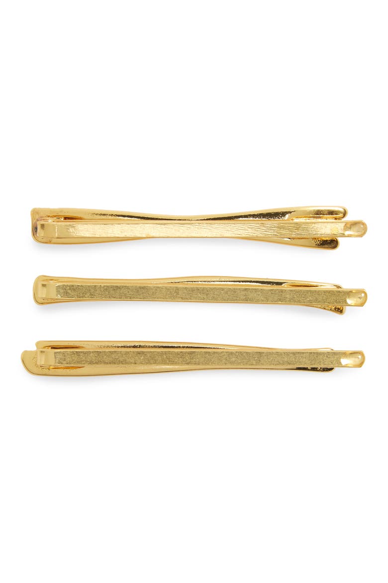 3-Pack Crumpled Hair Pins, Alternate, color, VINTAGE GOLD
