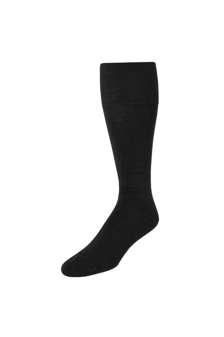 Gaston Solid Colored Over-The-Calf Merino Wool Socks, Main, color, Black
