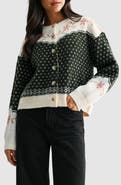 All in Favor Fair Isle Floral Cardigan