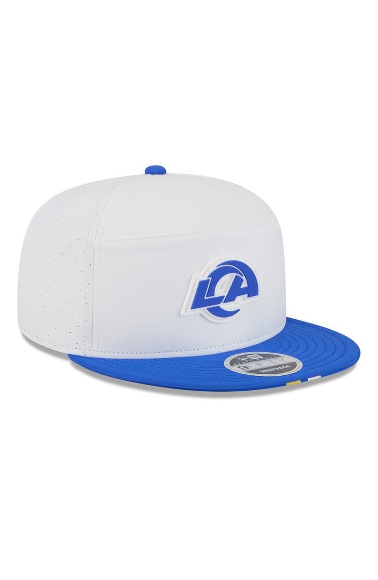 New Era Men's New Era  White/Royal Los Angeles Rams 2025 NFL Training Camp Split Panel 9FIFTY Snapback Hat, Alternate, color, 