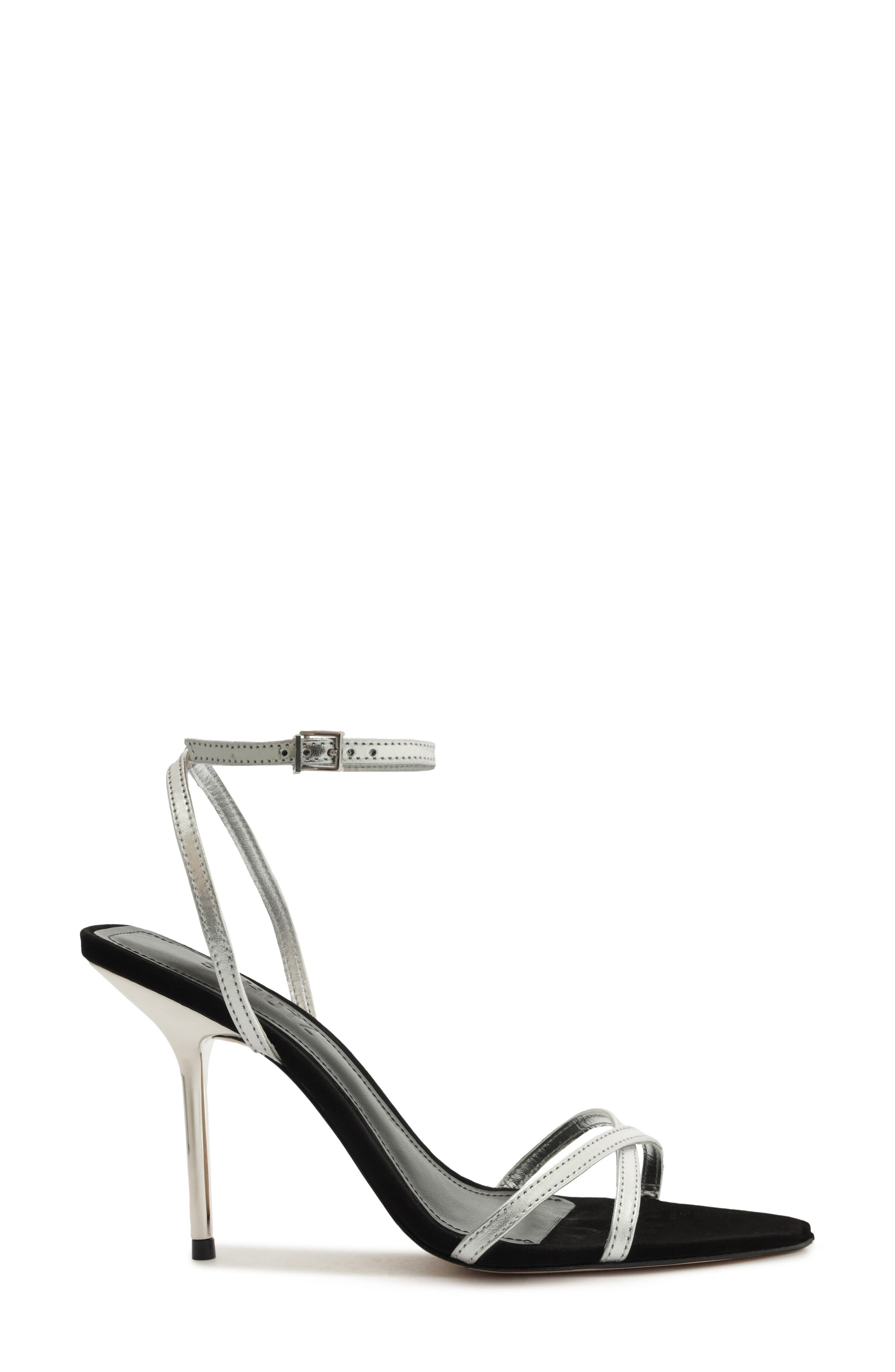 Claudia Ankle Strap Sandal, Alternate, color, PRATA