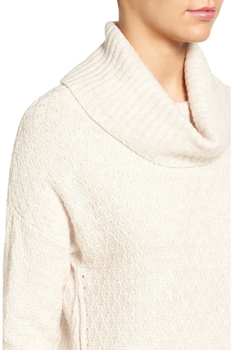 Treasure&Bond Turtleneck Sweater Dress, Alternate, color, BEIGE OATMEAL LIGHT HEATHER
