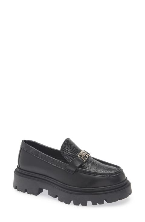 Logo Platform Lug Loafer (Women)