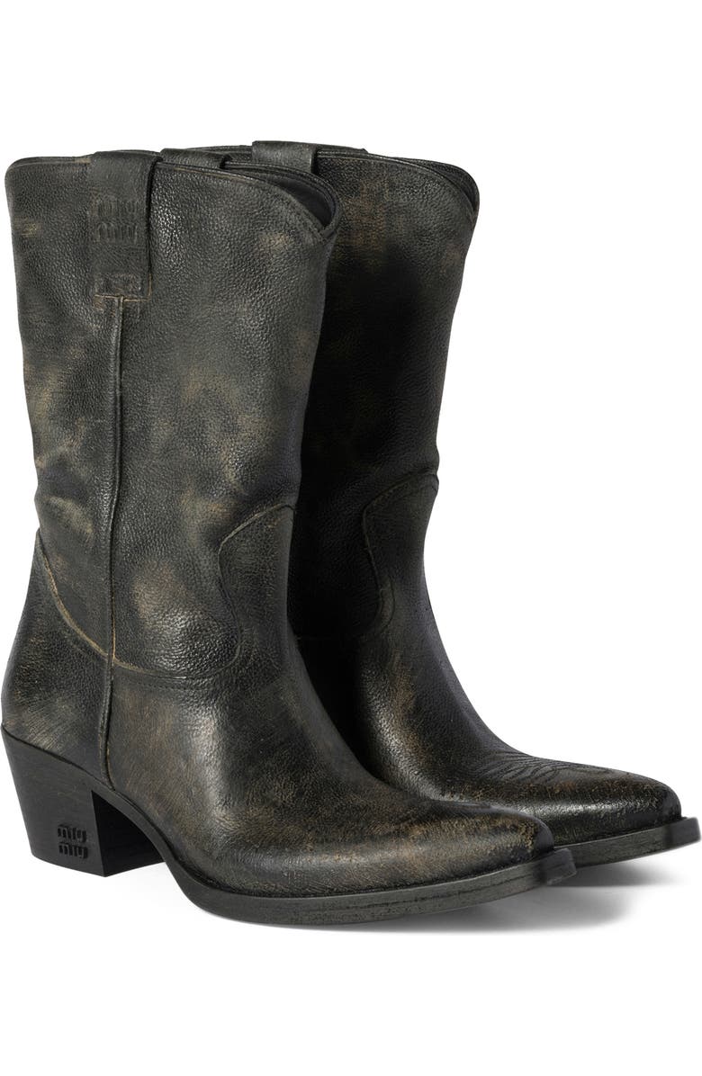 Miu Miu Cowboy Boot, Main, color, Nero