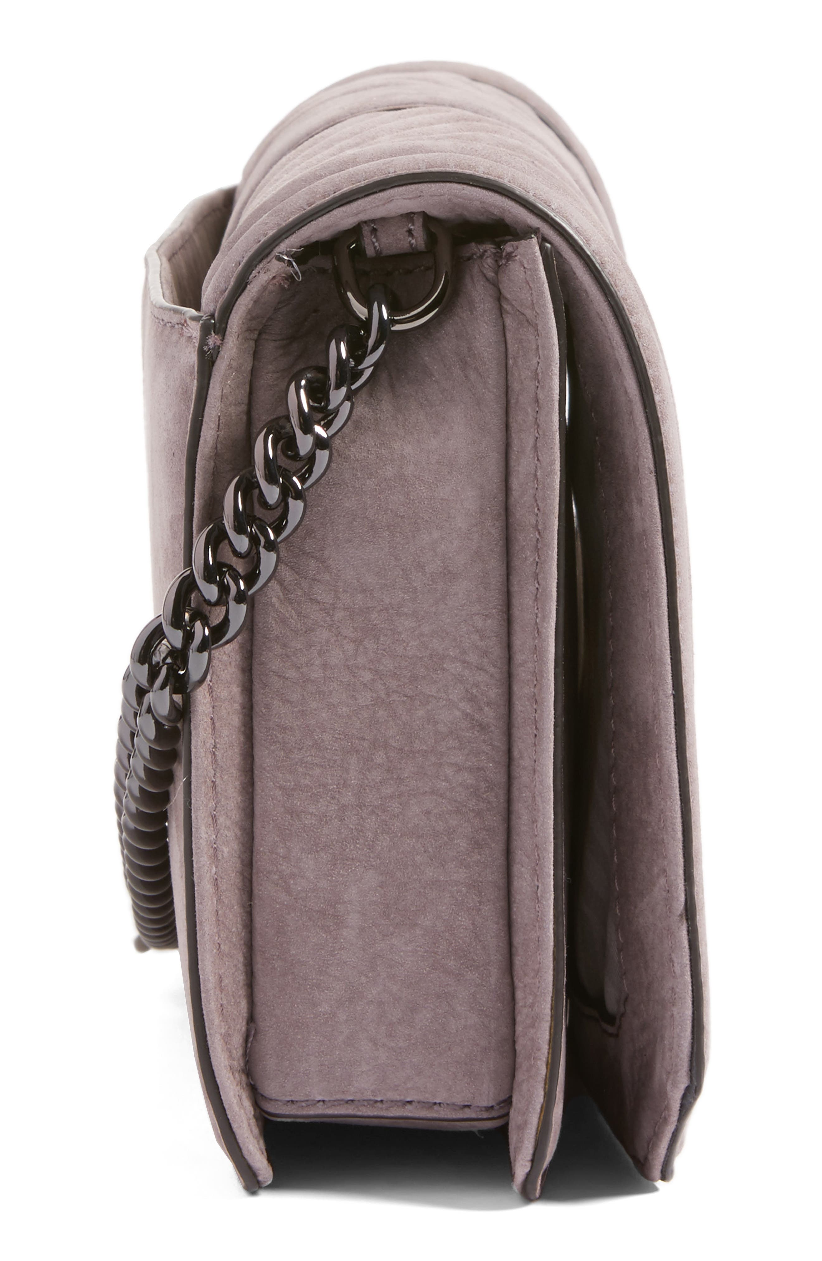 Small Love Nubuck Crossbody Bag (Nordstrom Exclusive), Alternate, color, LAVENDER/ GUNMETAL HARDWARE