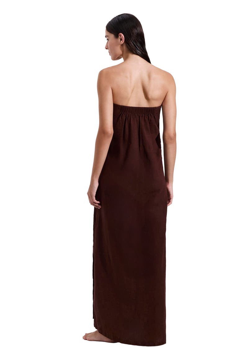 La Mar U Wire Midi Dress Cover-Up, Alternate, color, Brown