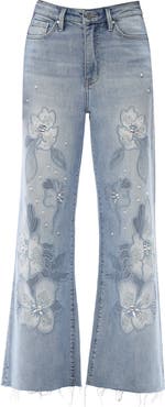 Bayeas Portland Embellished High Waist Wide Leg Jeans