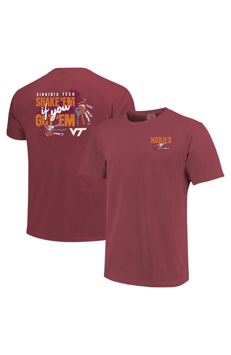 IMAGE ONE Unisex Maroon Virginia Tech Hokies Hyper Local Key Shaker T-Shirt, Main, color, 