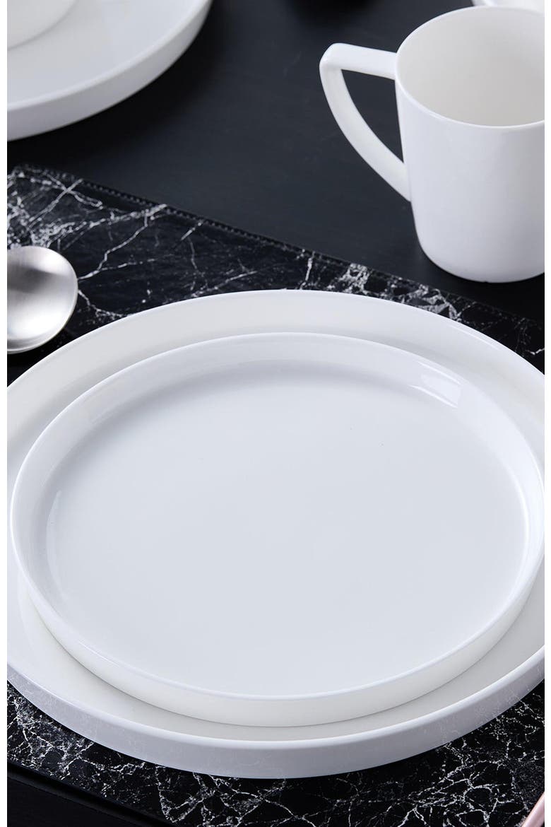 Madeline Bone China 16-Piece Dinnerware Set, Alternate, color, White