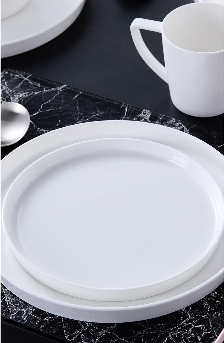 Stone Lain Madeline Bone China 16-Piece Dinnerware Set, Alternate, color, White