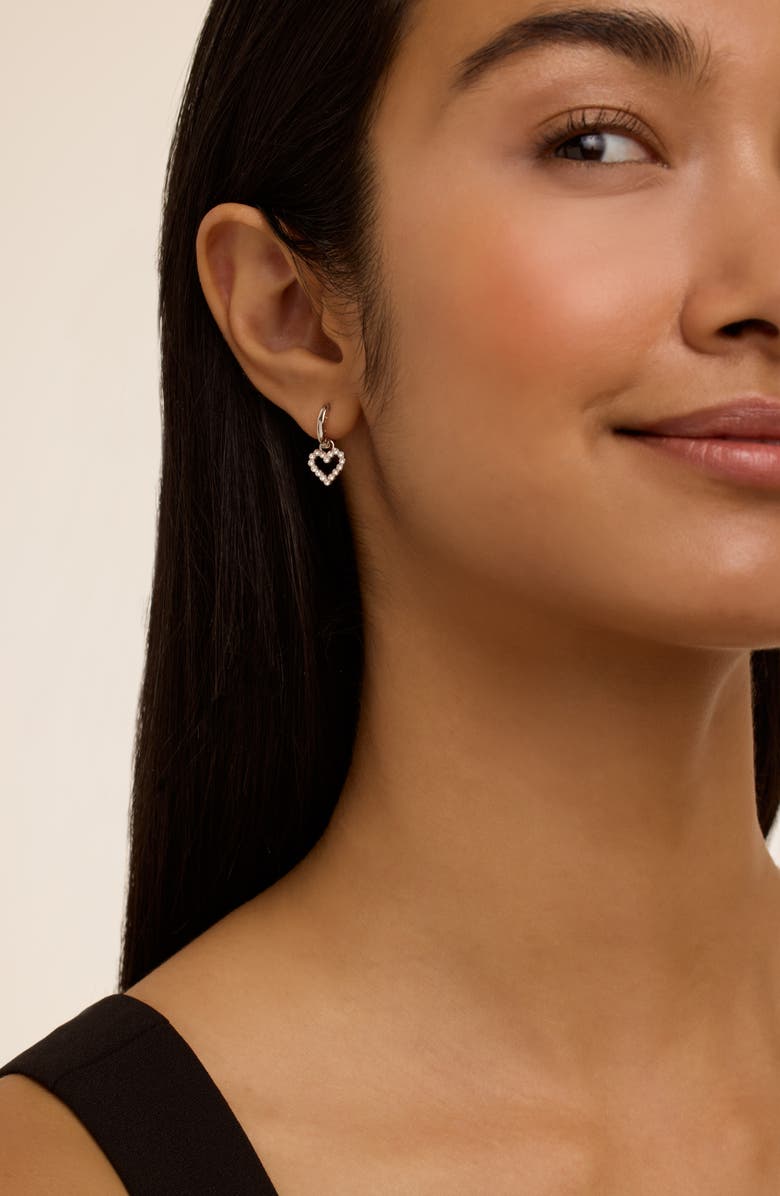 Ted Baker Amora Halo Heart Huggie Earrings, Alternate, color, 