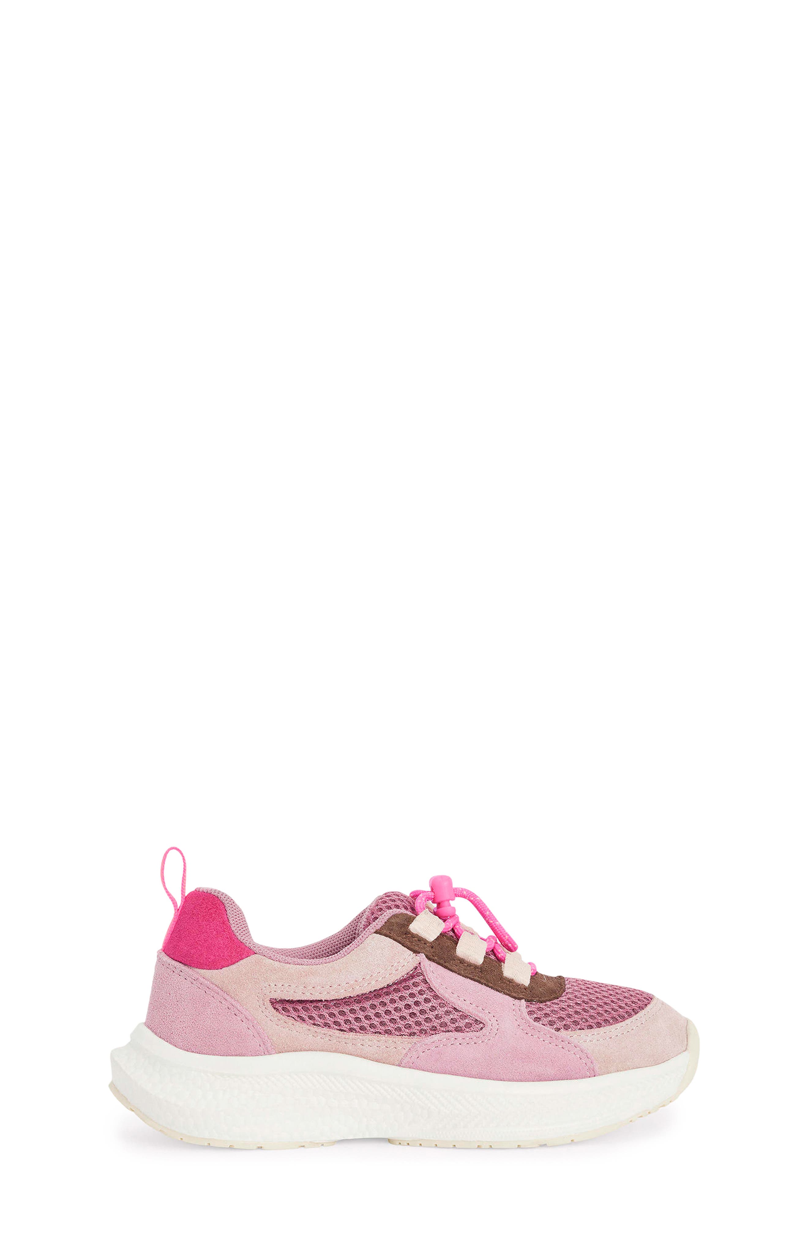 Kids' Sporty Trainer Leather Sneaker, Alternate, color, PINK HEATHER
