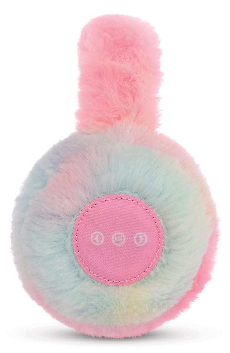 Iscream Tie Dye Faux Fur Wireless Headphones, Alternate, color, 