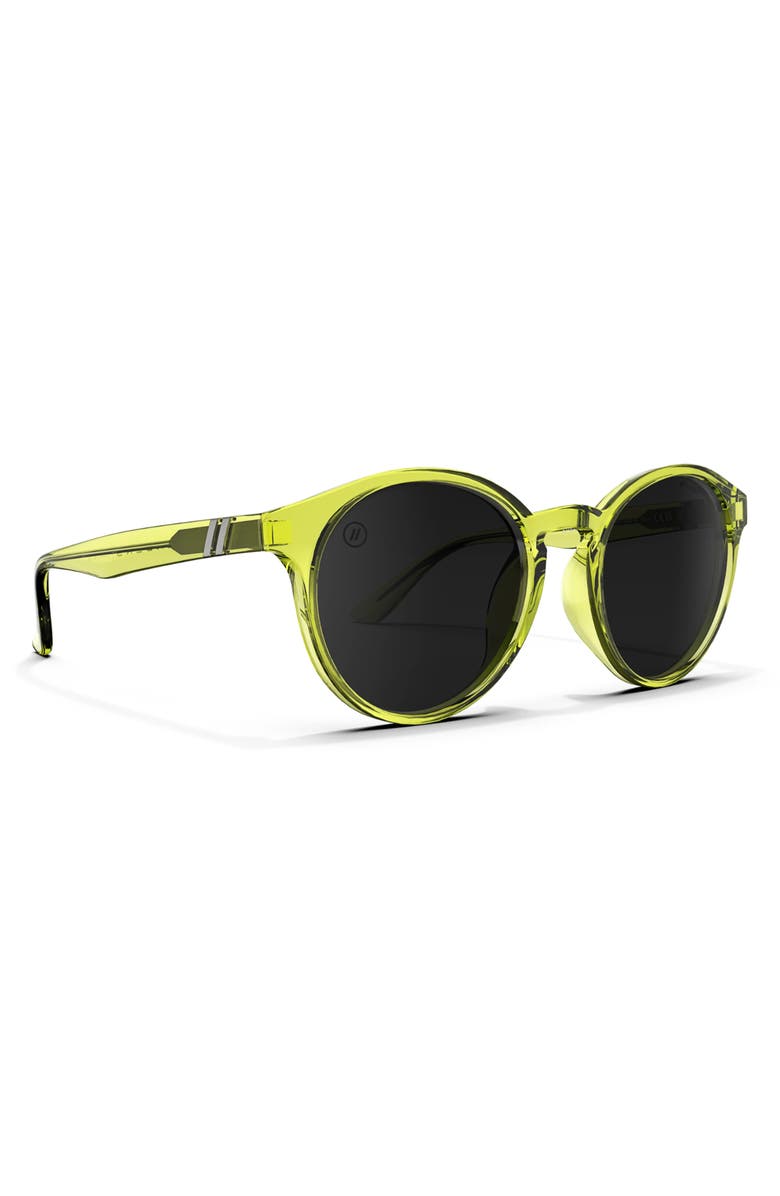 Blenders Eyewear Coastal 51mm Polarized Round Sunglasses, Alternate, color, Spark Lime