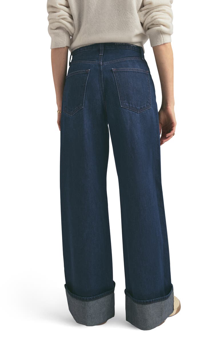 Favorite Daughter The Masha Shortie Cuffed High Waist Wide Leg Jeans, Alternate, color, Belmont