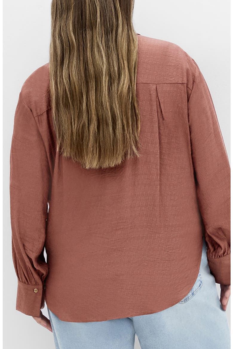 Rosabella Satin Shirt, Alternate, color, ROSEBERRY