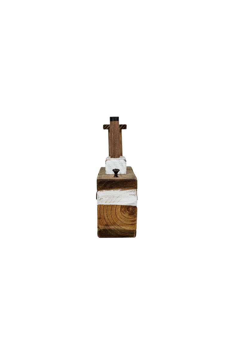Foreside Home and Garden Tugboat Decorative Accent White Wood & Metal, Alternate, color, White