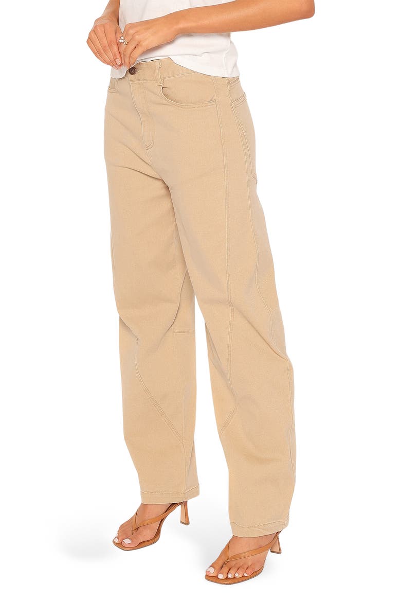 Amity High Waist Barrel Leg Jeans, Alternate, color, MUSHROOM