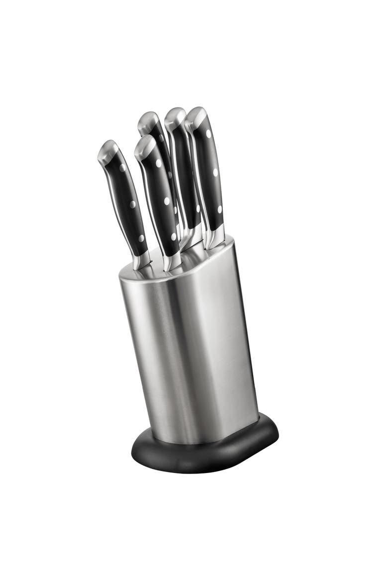 ARTISAN Stahl 6-Piece knife block, Main, color, Black