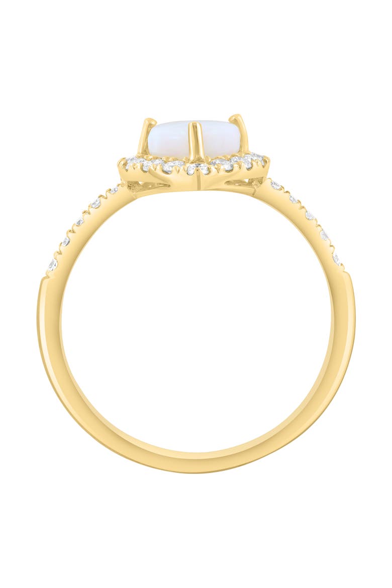 Opal Heart & Diamond Halo Ring, Alternate, color, WHITE