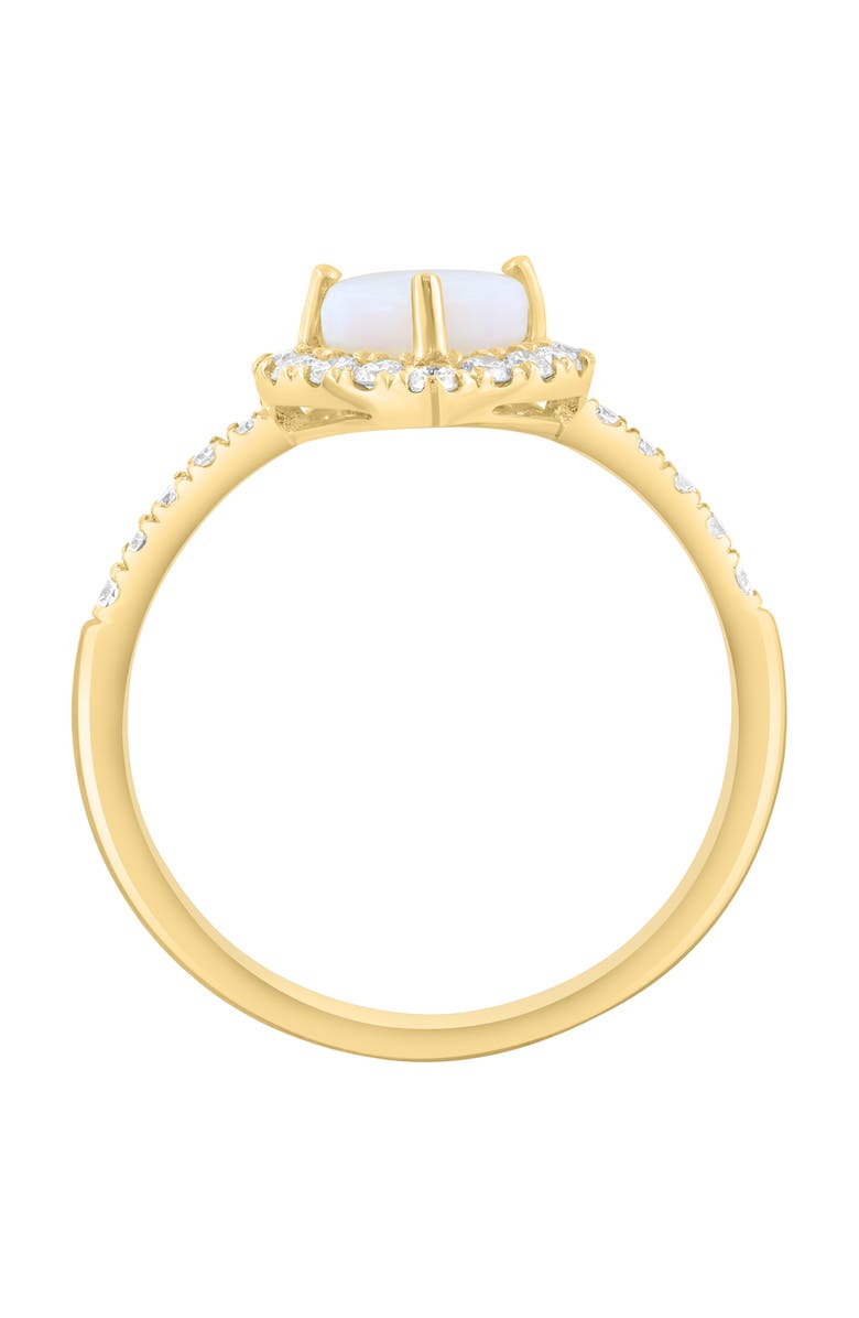 EFFY Opal Heart & Diamond Halo Ring, Alternate, color, White