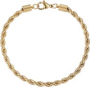 Adornia 18K Gold Plated Stainless Steel Rope Chain Bracelet