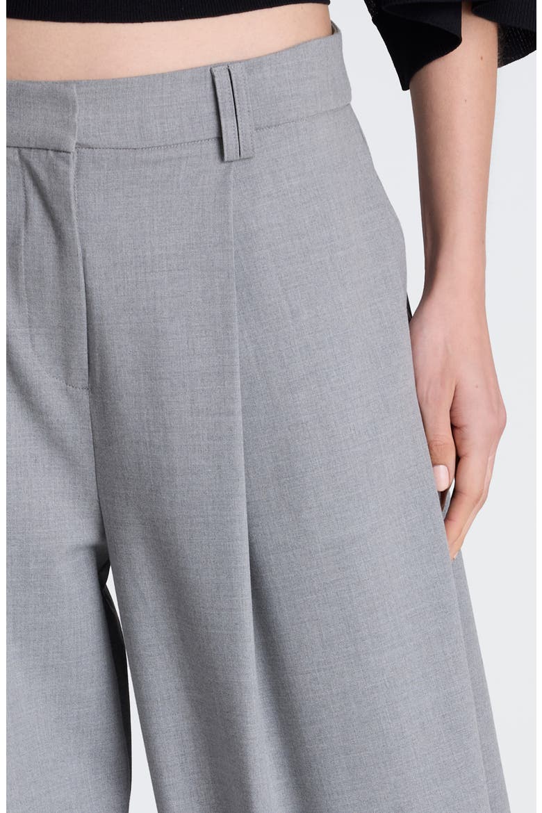 High Waist Wide Leg Trousers, Alternate, color, LIGHT FOG HEATHER