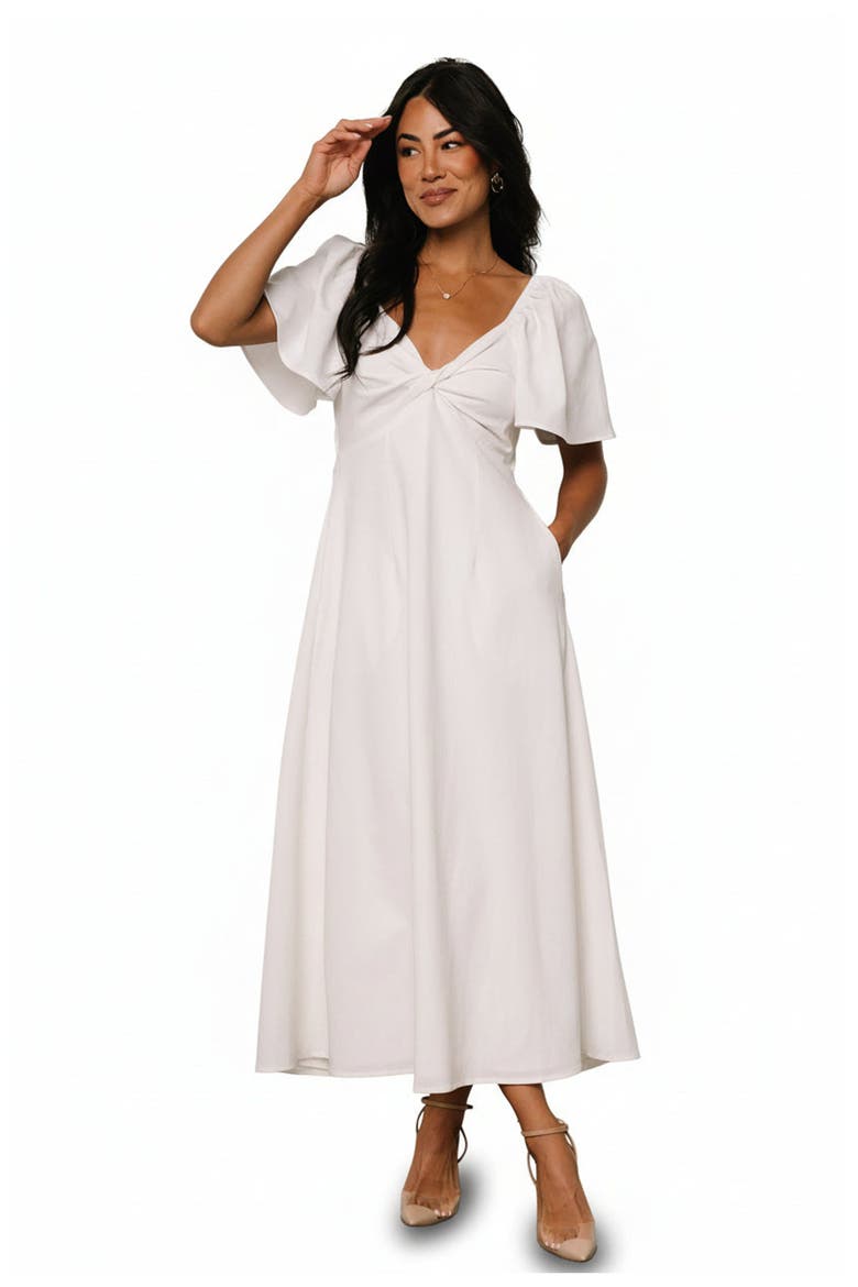 Indie Back Tie Dress, Main, color, Off White
