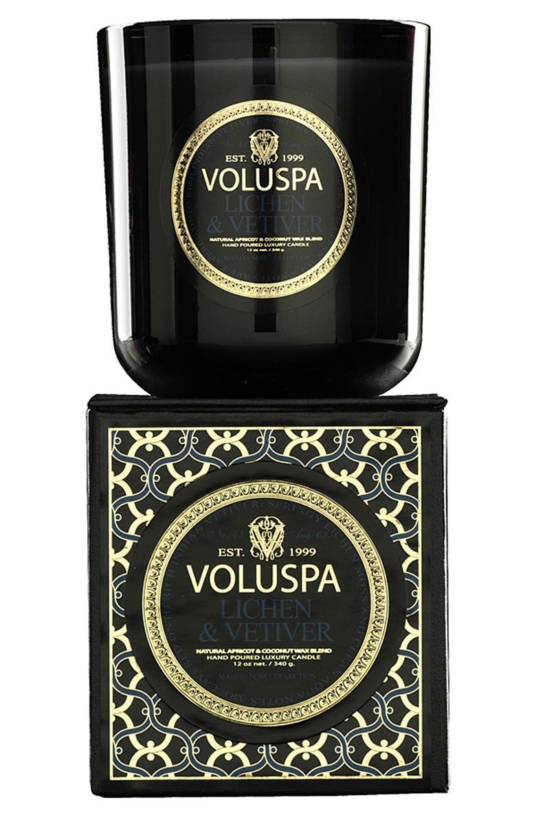 Voluspa 'Maison Noir - Lichen & Vetiver' Scented Candle, Main, color,