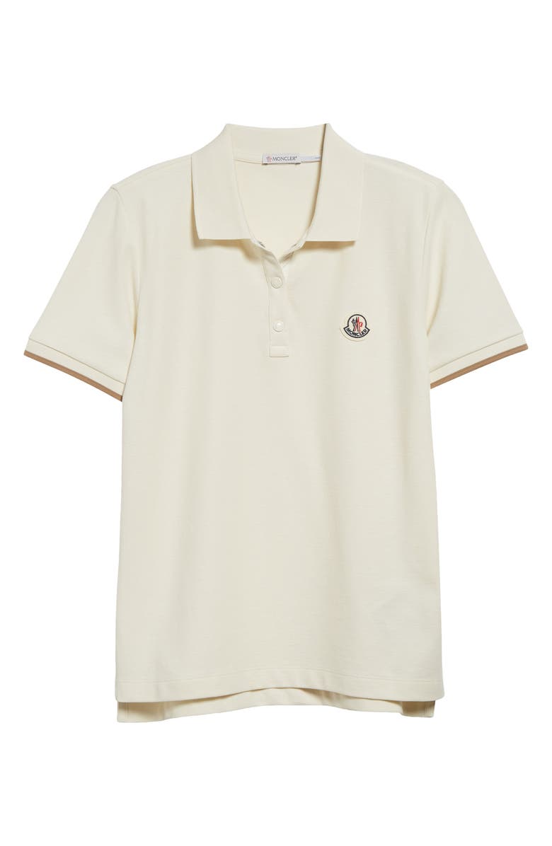 Moncler Cotton Piqué Polo, Alternate, color, Silk White