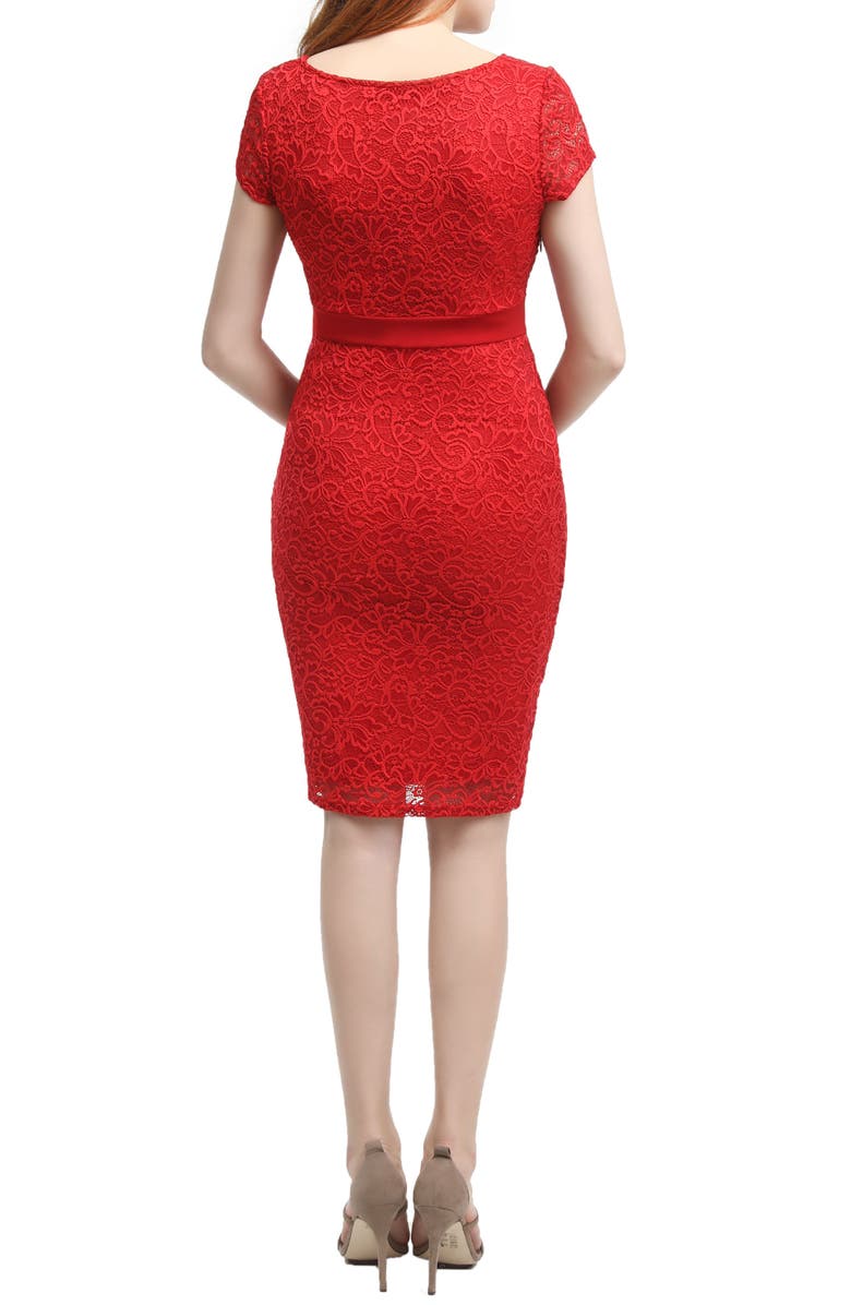 Kimi and Kai Nancy Stretch Lace Maternity Dress, Alternate, color,