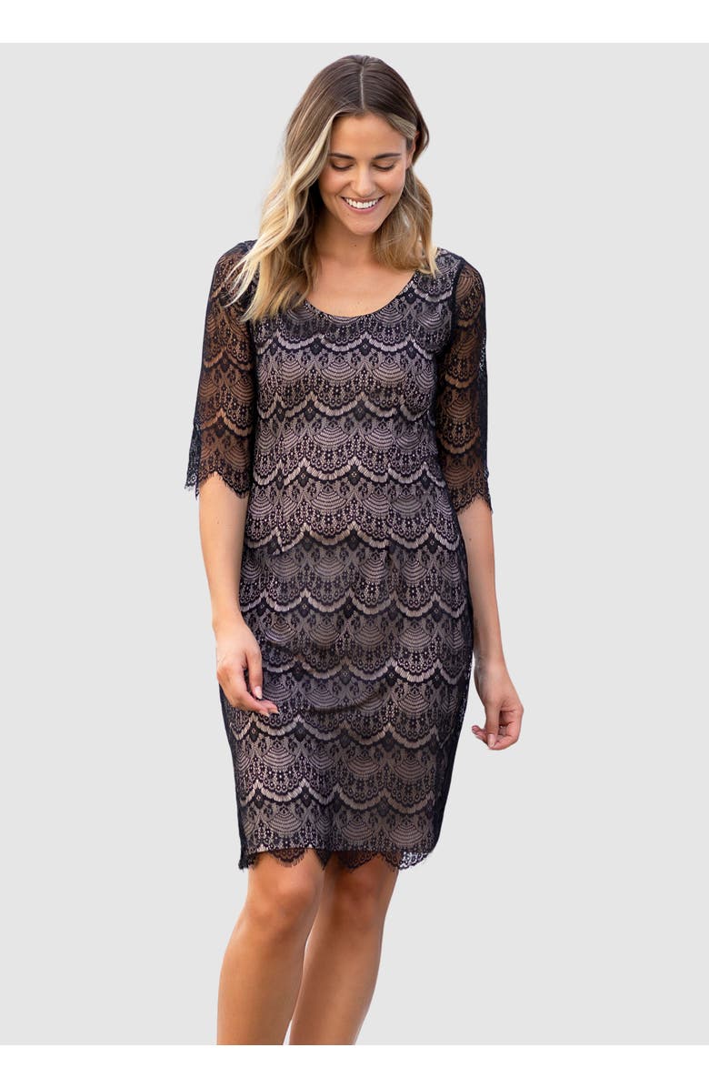 Alie Street London Maya Lace Dress, Main, color, Black