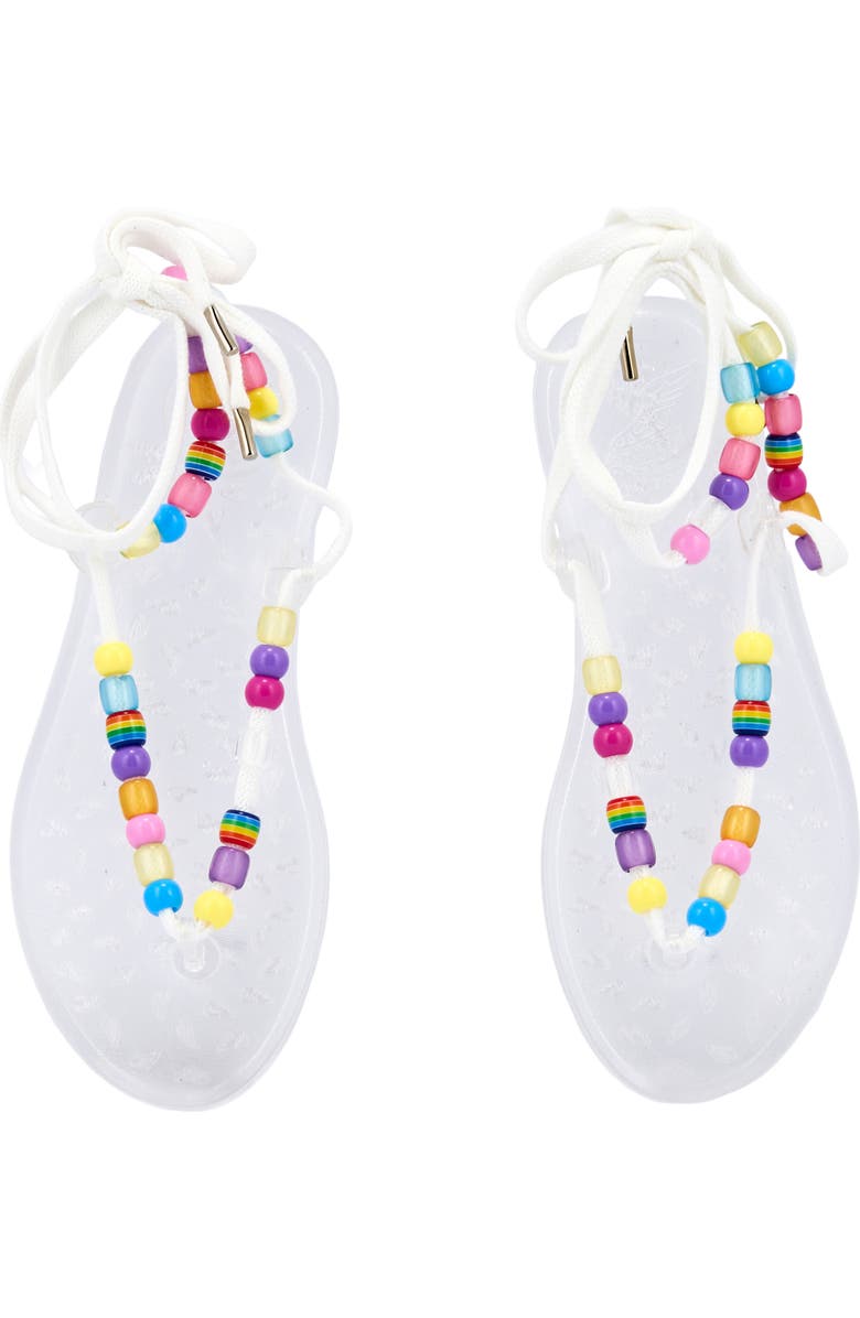 Ancient Greek Sandals Esther Beaded Ankle Strap Sandal, Alternate, color, White