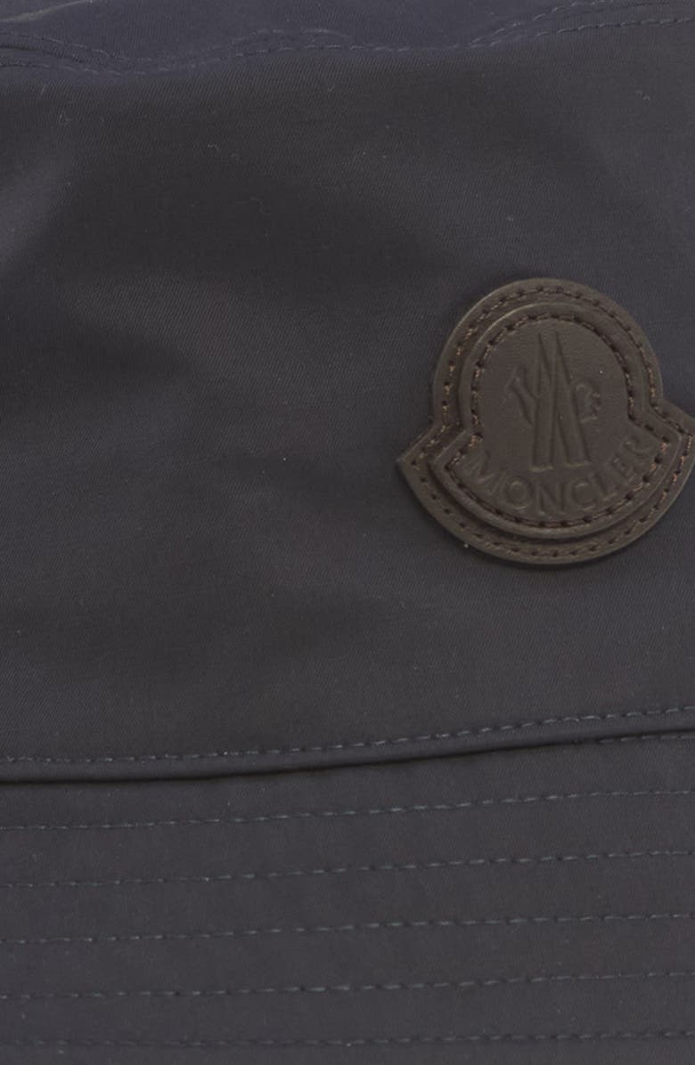 Moncler Logo Bucket Hat, Alternate, color, Navy Blue