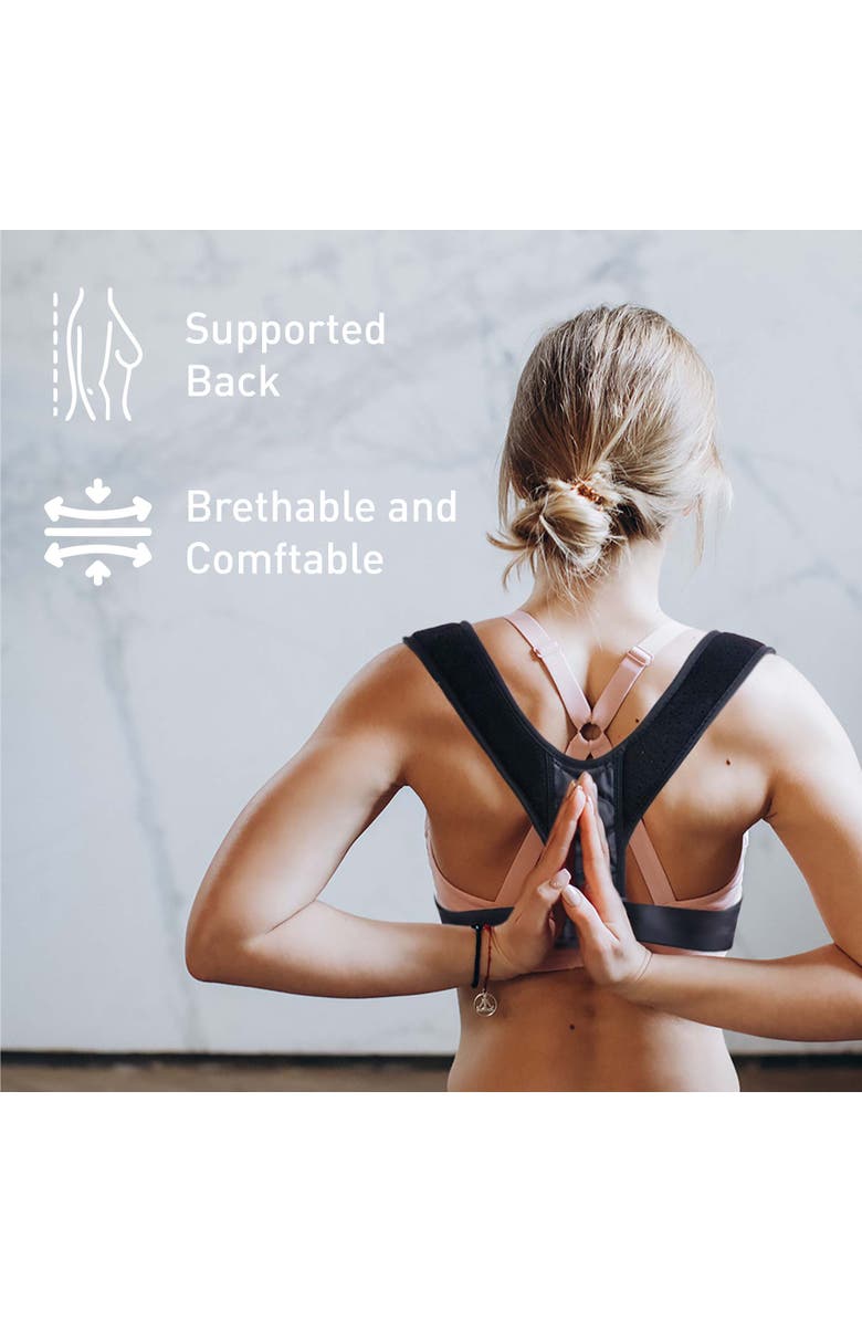 PURSONIC Ultimate Wellness Bundle Brace Posture Corrector & Migraine Relief Cap, Alternate, color, Black