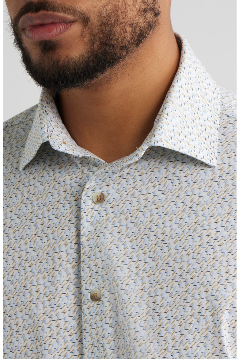 James OoohCotton® Sailboat Print Button-Up Shirt, Alternate, color, CARAMEL