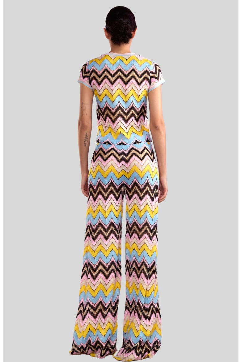 Zigzag Knit Pants, Alternate, color, Yellow Multi