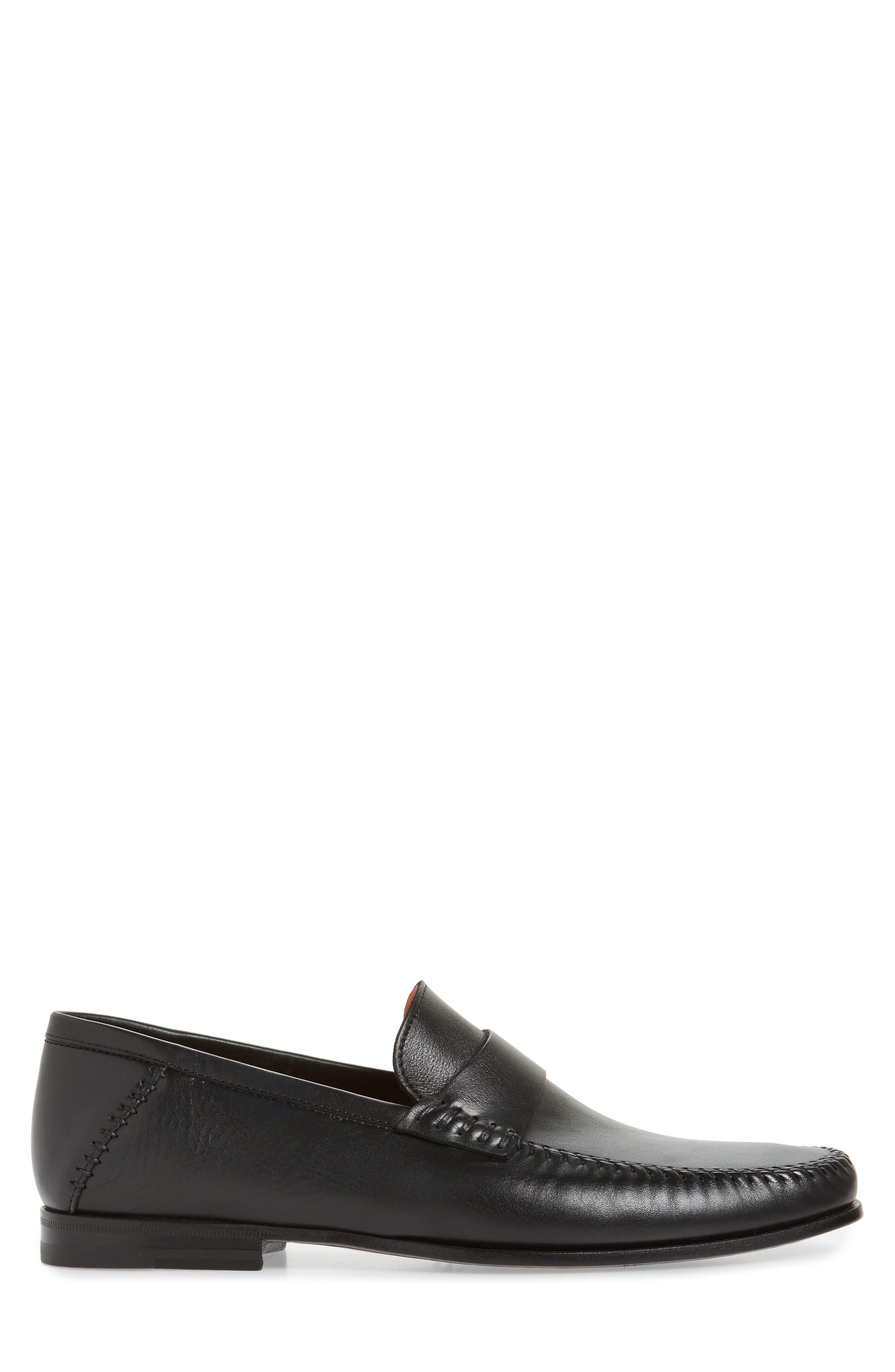 Santoni Paine Loafer, Alternate, color, Black