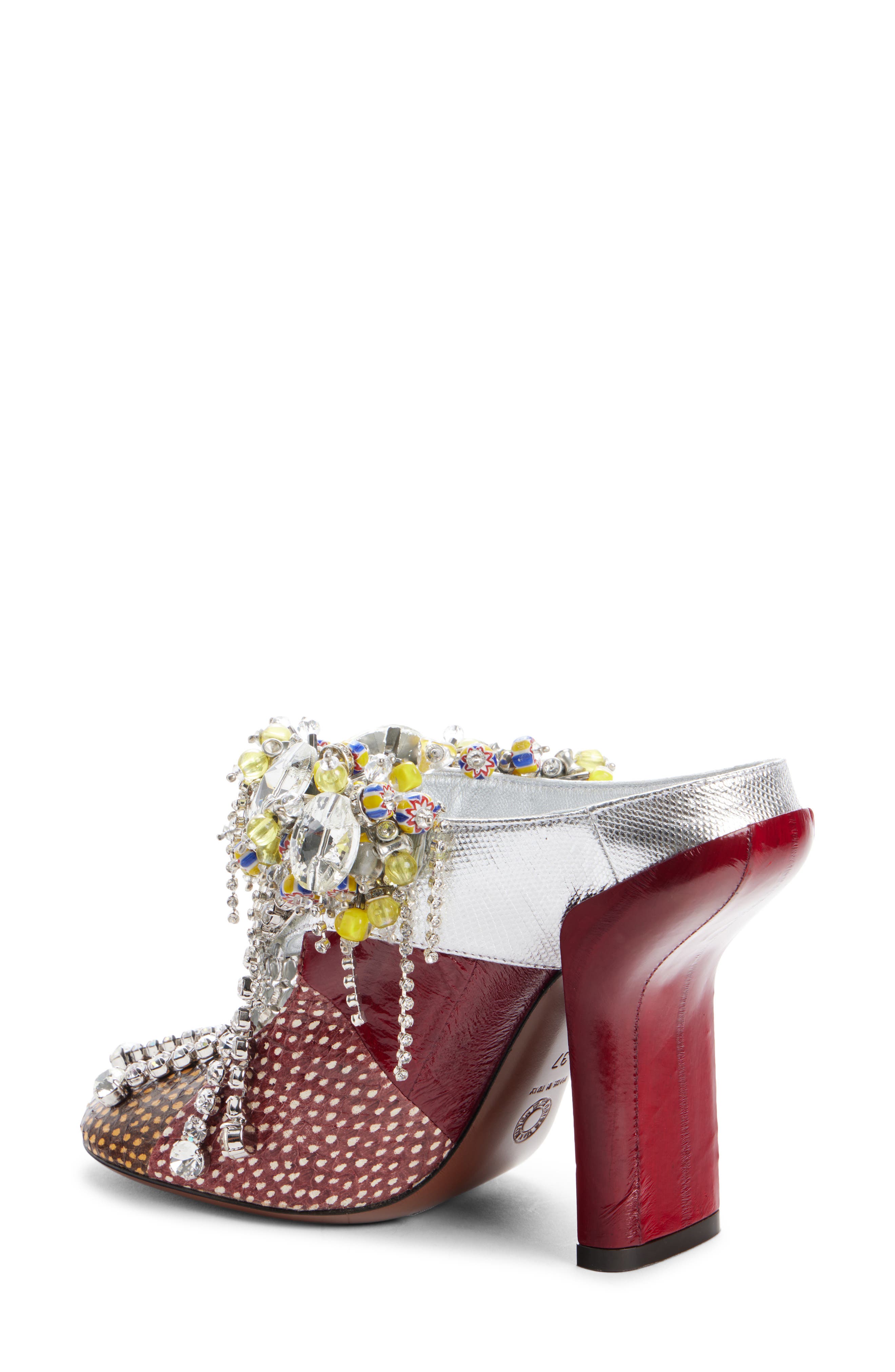 Dries Van Noten Embellished Mule Pump, Alternate, color, 358 Burgundy