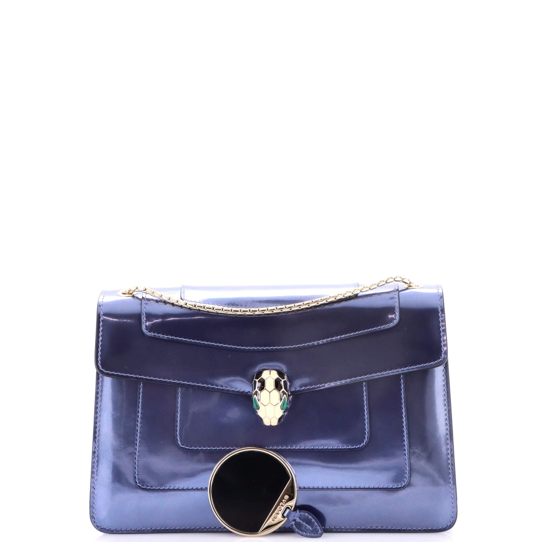 Serpenti Forever Shoulder Bag Patent Medium, Alternate, color, Purple