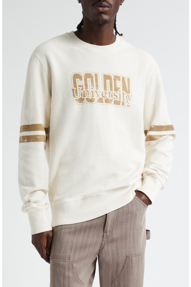 Journey Logo Graphic Crewneck Sweatshirt, Main, color, ARTIC WOLF