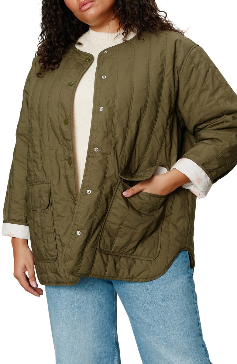Sanctuary Reversible Quilted Jacket, Alternate, color, Kalamata Green
