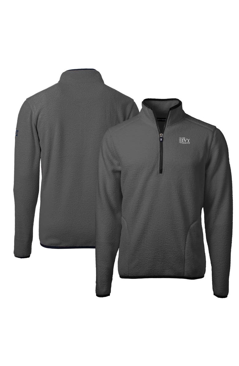 Cutter & Buck Men's Cutter & Buck  Gray Ivy League Cascade Eco Sherpa Fleece Quarter-Zip Jacket, Main, color, 