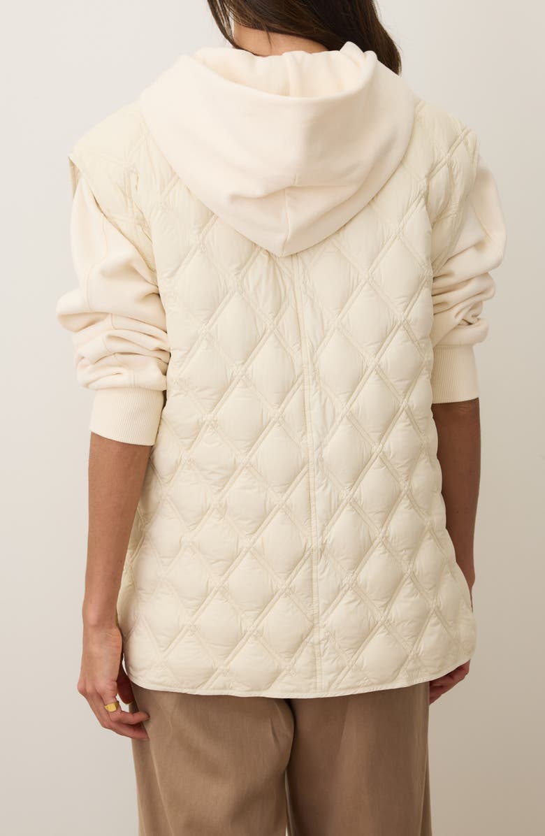 Marine Layer Marina Quilted Vest, Alternate, color, Antique White