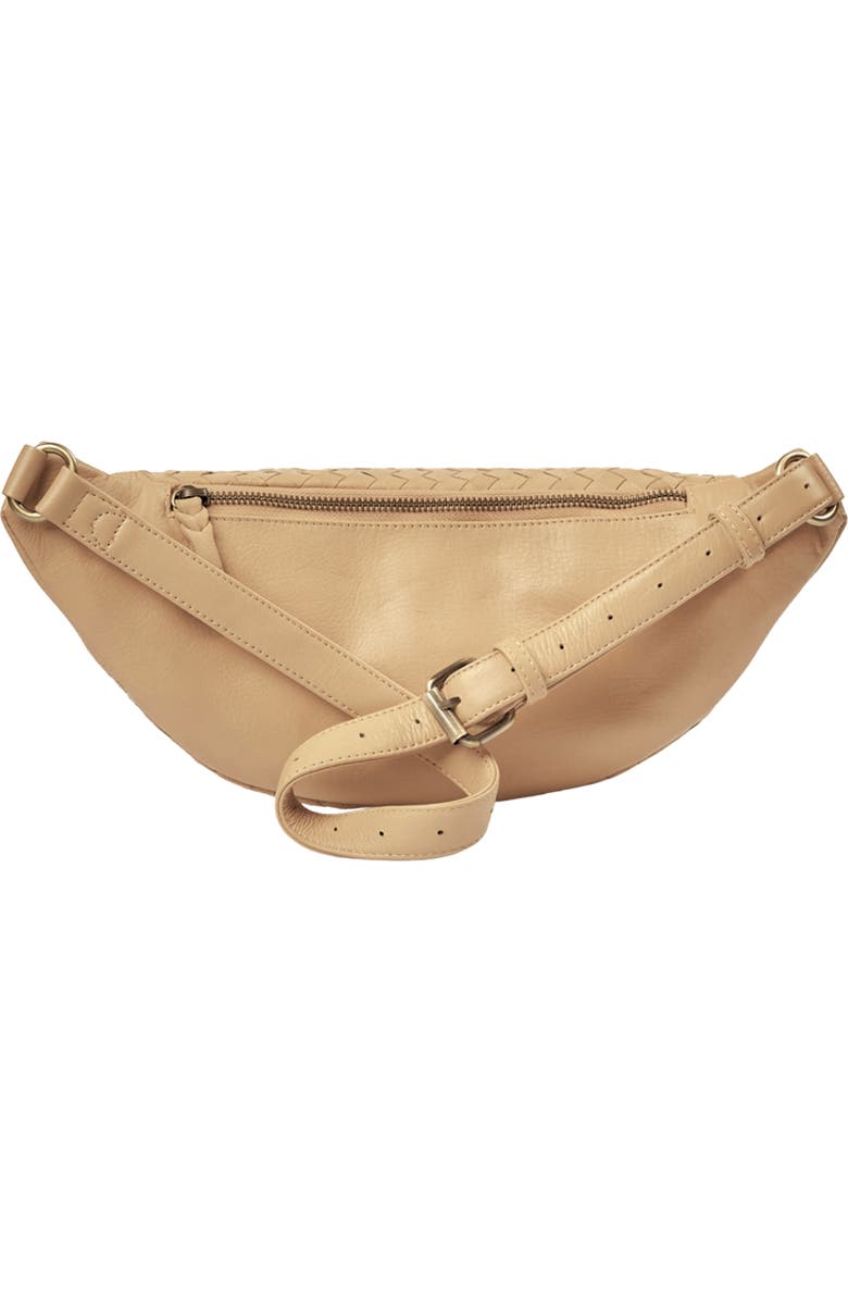 Mandrn Woven Leather Crossbody Bag, Alternate, color, Sand