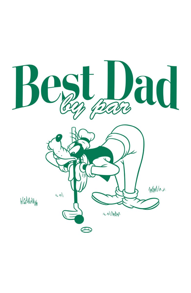 Mickey & Friends Men's Mickey & Friends Best Dad By Par Graphic T-Shirt, Alternate, color, White