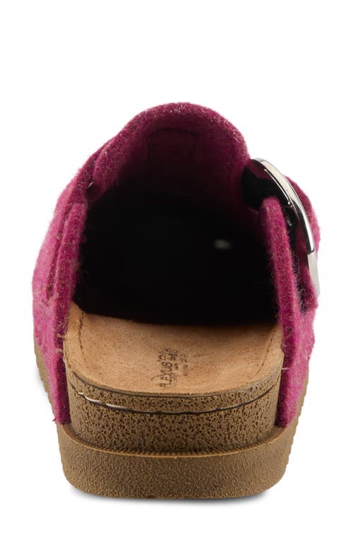 Flexus By Spring Step Giller Boiled Wool Clog In Burgundy
