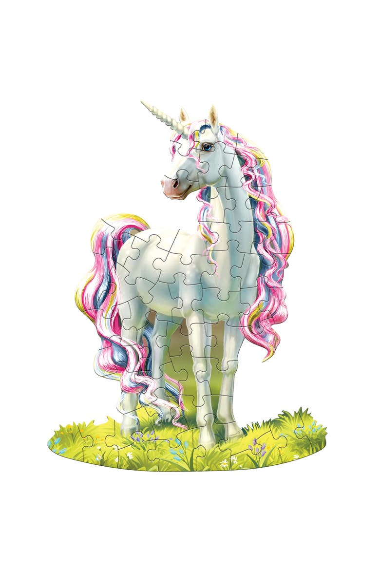 I Am Lil Unicorn 48 Piece Magical Creatureshaped Puzzle, 17X22 Inch, Alternate, color, Multicolored