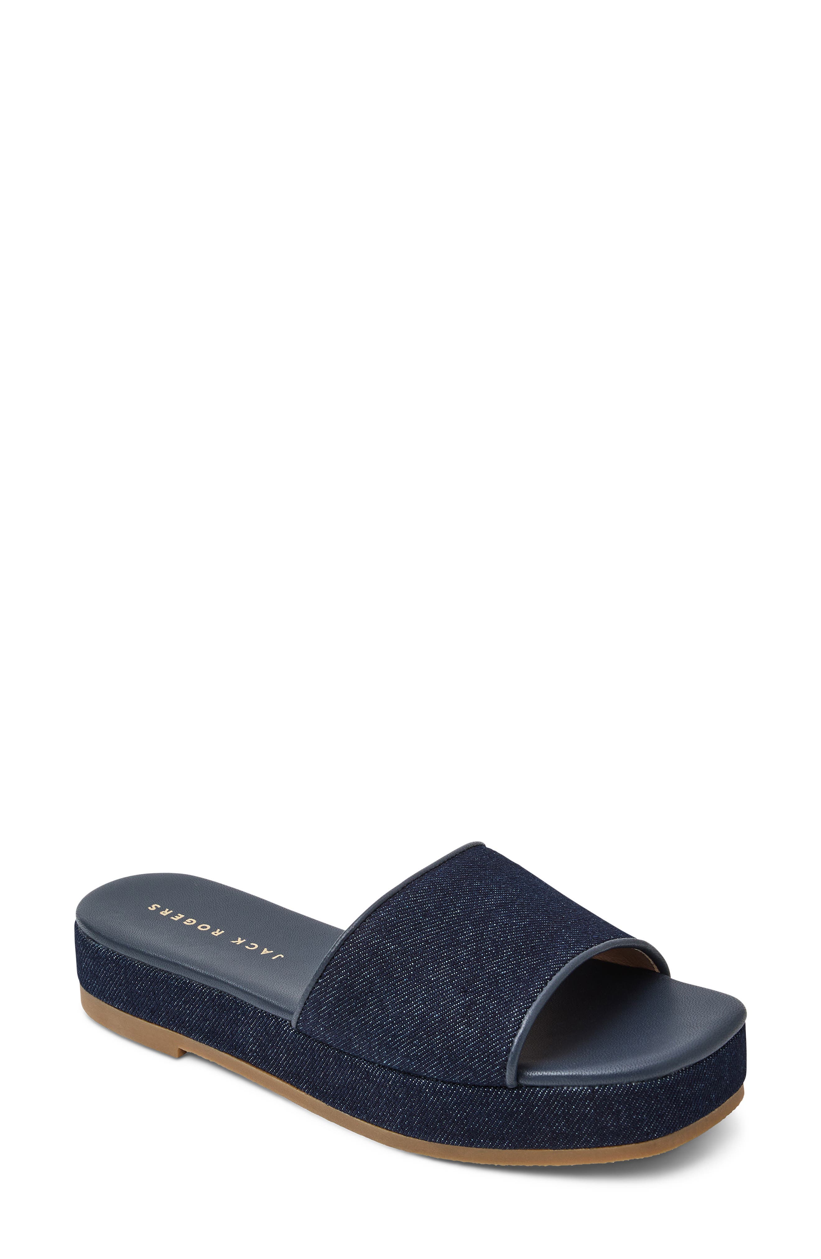 Jack Rogers Bay Flatform Sandal, Main, color, Indigo